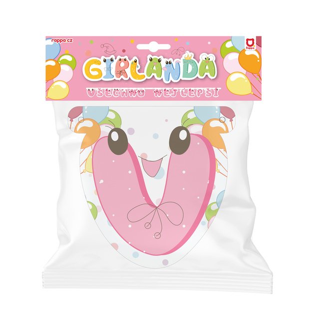 the pink paper garland VŠECHNO NEJLEPŠÍ 3