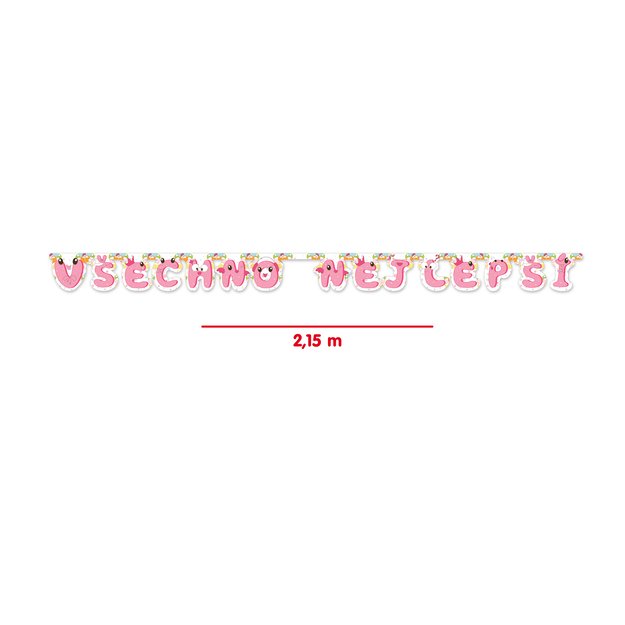 the pink paper garland VŠECHNO NEJLEPŠÍ 2