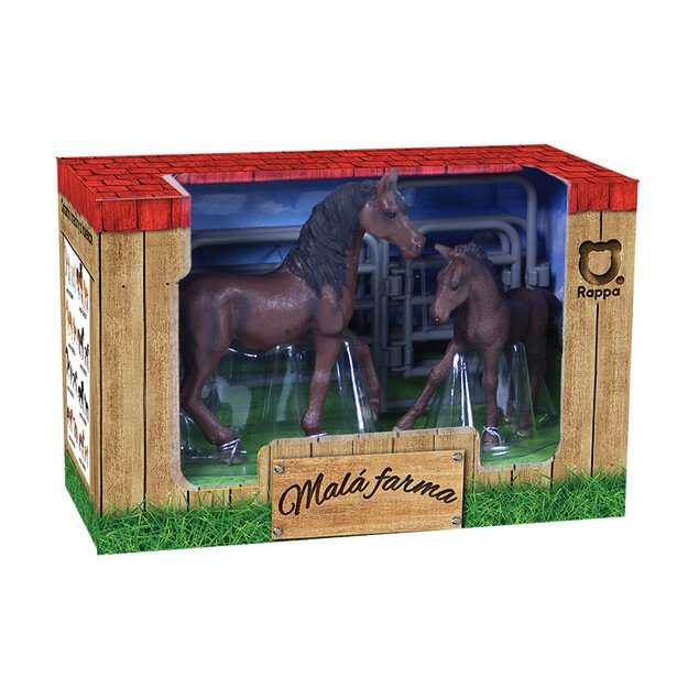 Horse set 2 pcs with fence
