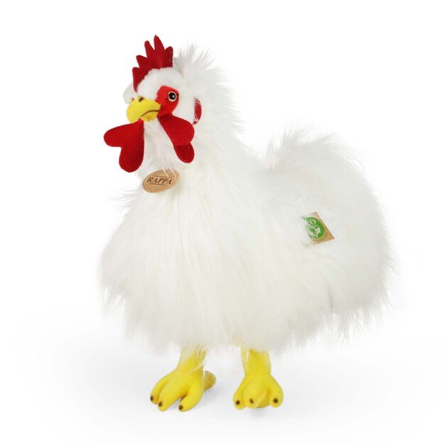 Plush white rooster 33 cm ECO-FRIENDLY 5