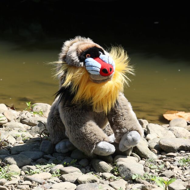 Plush monkey mandrill 28 cm ECO-FRIENDLY 5