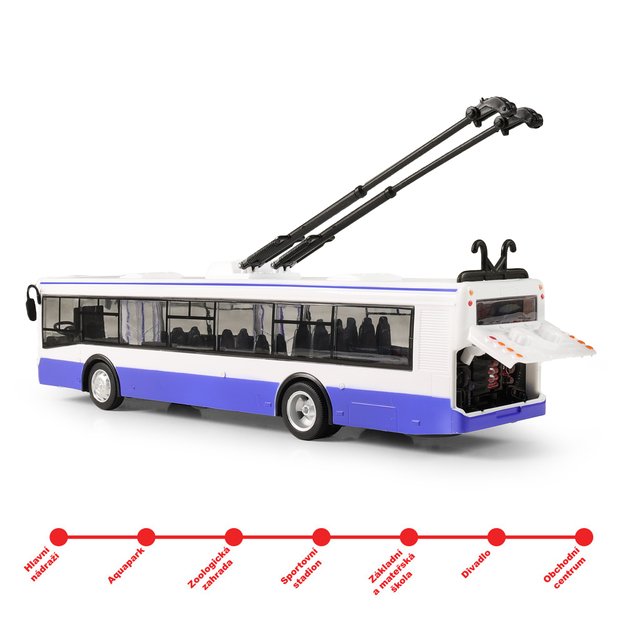 Trolleybus Czech reporting stops 28 cm 8