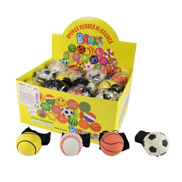 Šokinėjantis kamuolys ant gumos 1