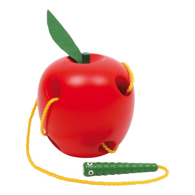 Maža pėda Medinis obuolių siūlų žaidimas 1