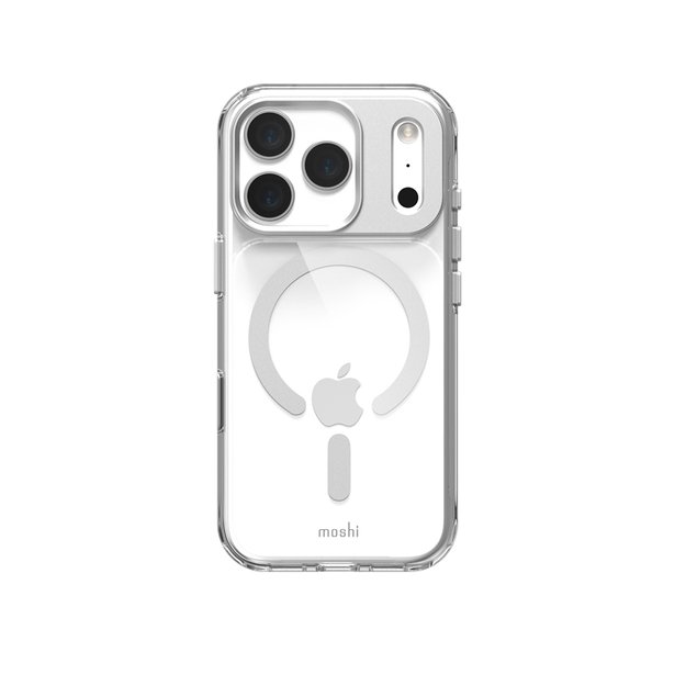 „Moshi iGlaze MagSafe“ dėklas „iPhone 17 Pro“ (sidabrinis) 7
