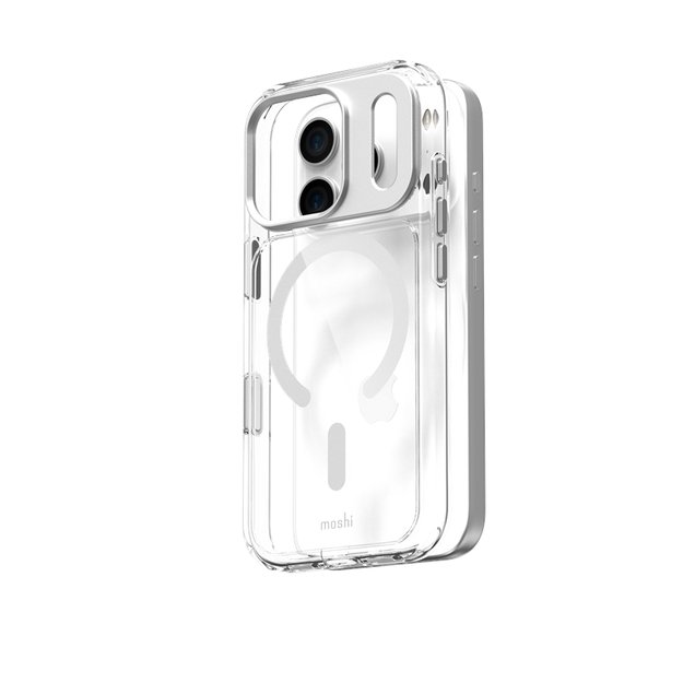 „Moshi iGlaze MagSafe“ dėklas „iPhone 17 Pro“ (sidabrinis) 6