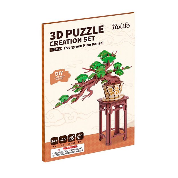 RoboTime 3D medinė pušies dėlionė 2
