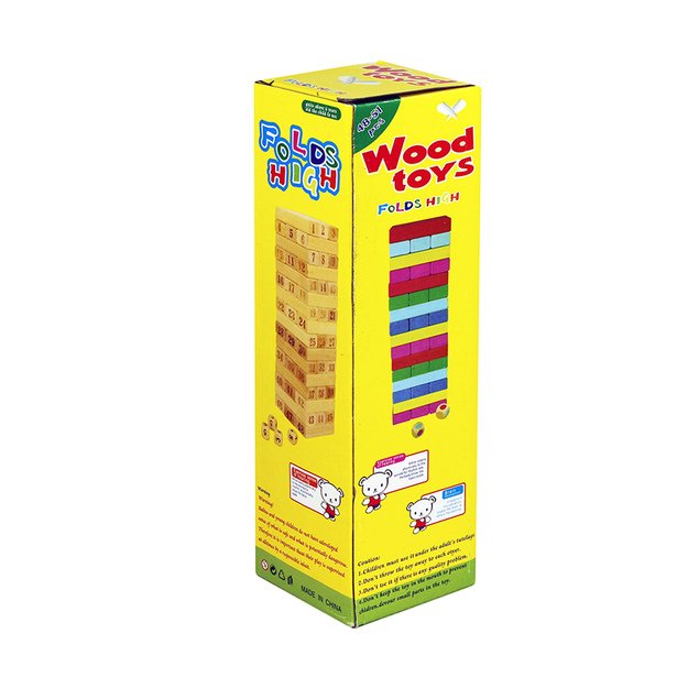 žaidimų bokštas spalvotas, medinis 2