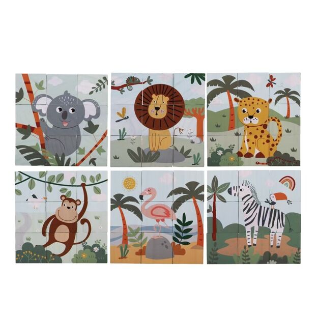 2Kids Žaislai Mediniai Kaladėlės Safari 1