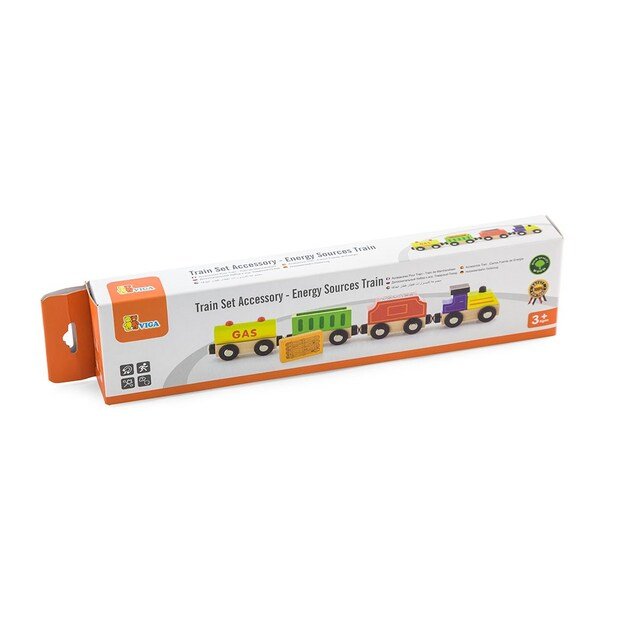 Vaikiškas medinis magnetinis traukinukas „Viga Freight“ 1