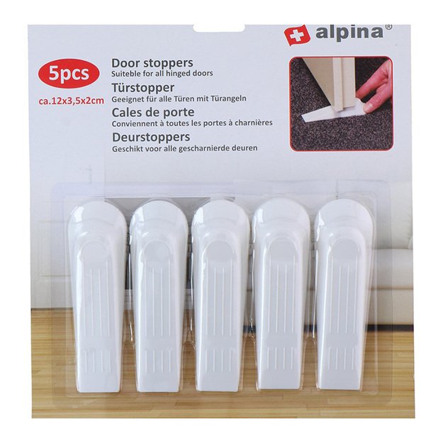Alpina - Durų kamštis 5 vnt. (balta) 1 Alpina - Durų kamštis 5 vnt. (balta) 1