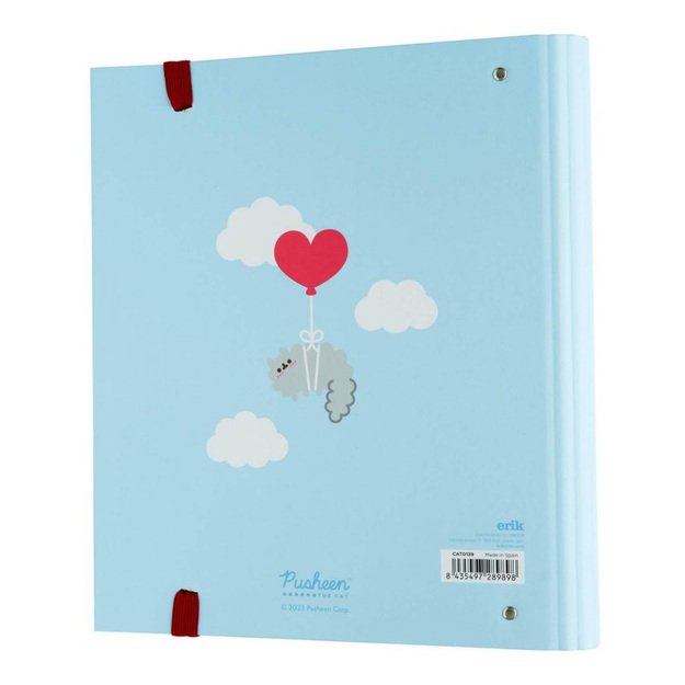 Pusheen - Purrfect Love kolekcija A4 segtuvas su kortelėmis (4 žiedai, elastinė juosta) 2 Pusheen - Purrfect Love kolekcija A4 segtuvas su kortelėmis (4 žiedai, elastinė juosta) 2