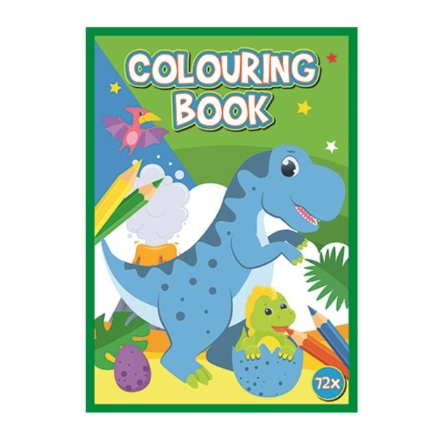 Spalvinimo knygelė 72 puslapių A4 formato dinozauras
