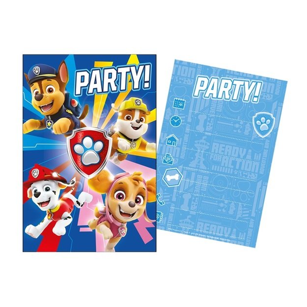 „Paw Patrol“ vakarėlio rinkinys, 5 kvietimai, 5 vokai