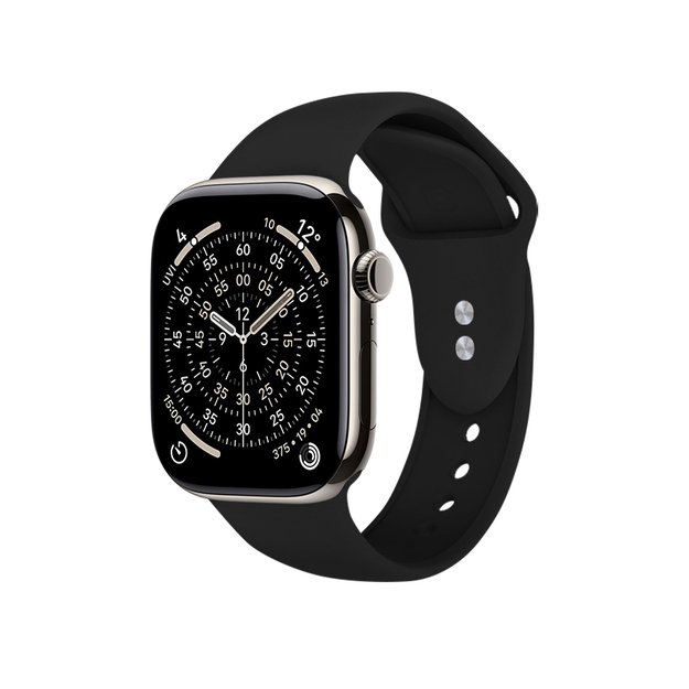 Crong skystoji juosta, skirta Apple Watch 38/40/41mm (juoda) 20