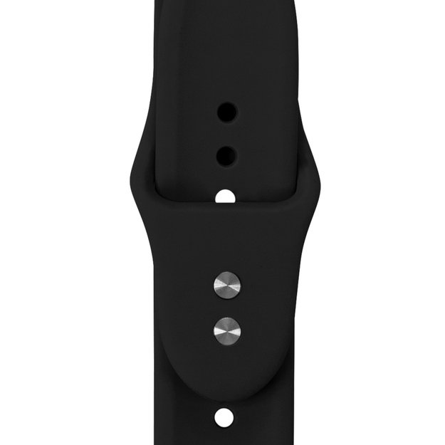 Crong skystoji juosta, skirta Apple Watch 38/40/41mm (juoda) 19