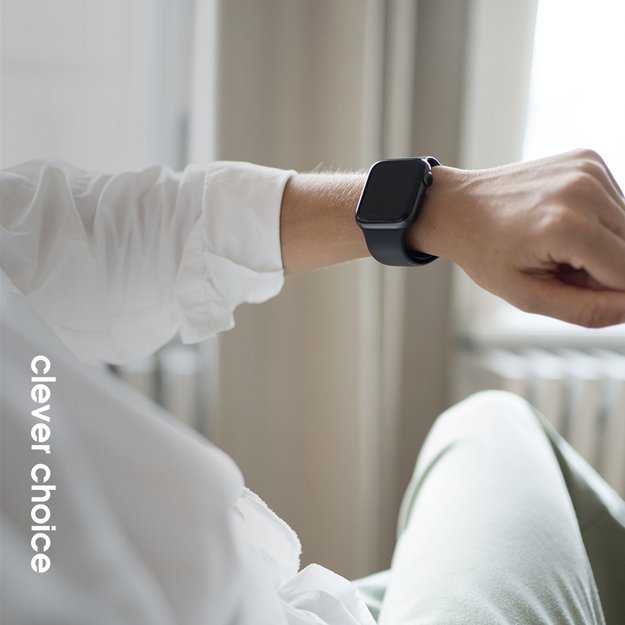 Crong skystoji juosta, skirta Apple Watch 38/40/41mm (juoda) 23
