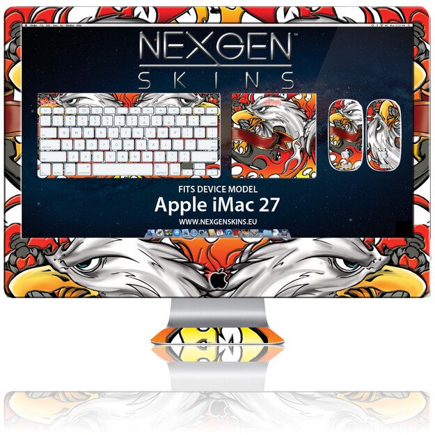 „Nexgen Skins“ su 3D efektu, skirta „iMac 27“ („Iron Eagle 3D“)