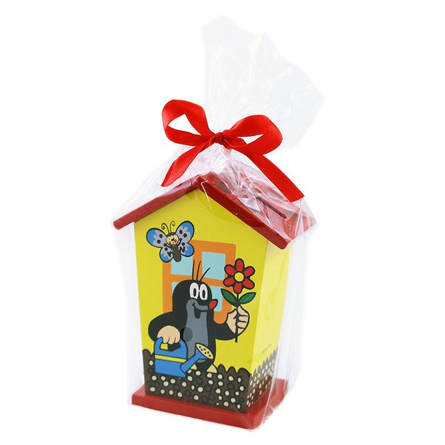 Medinė taupyklė su kurmiu 2