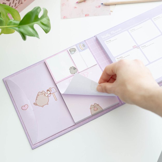 Pusheen – savaitės planuotojas su lipniais lapeliais iš „Moments“ kolekcijos (19,3 x 16,5 cm) 5