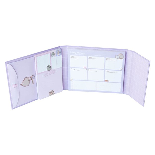 Pusheen – savaitės planuotojas su lipniais lapeliais iš „Moments“ kolekcijos (19,3 x 16,5 cm) 1