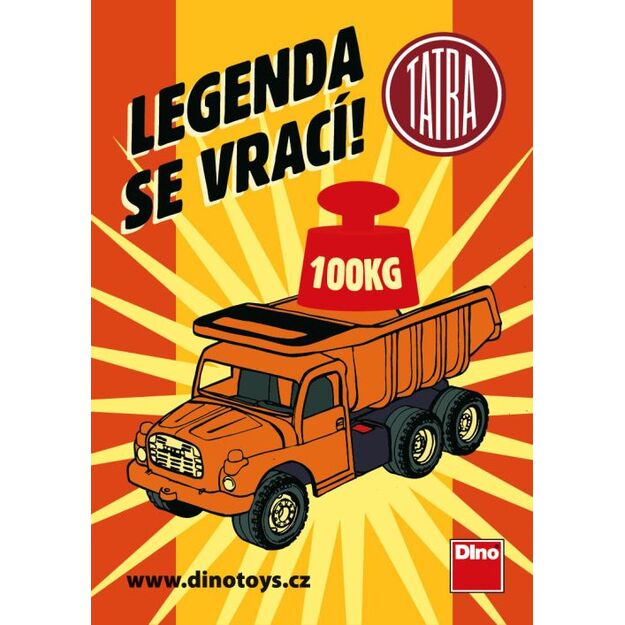 Automobilis „Tatra 148“, plastikinis, oranžinis 2