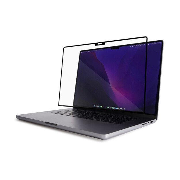 Moshi iVisor XT – ekrano apsauga, skirta MacBook Pro 16 (M3/M2/M1/2023-2021) (juodas rėmelis) 1