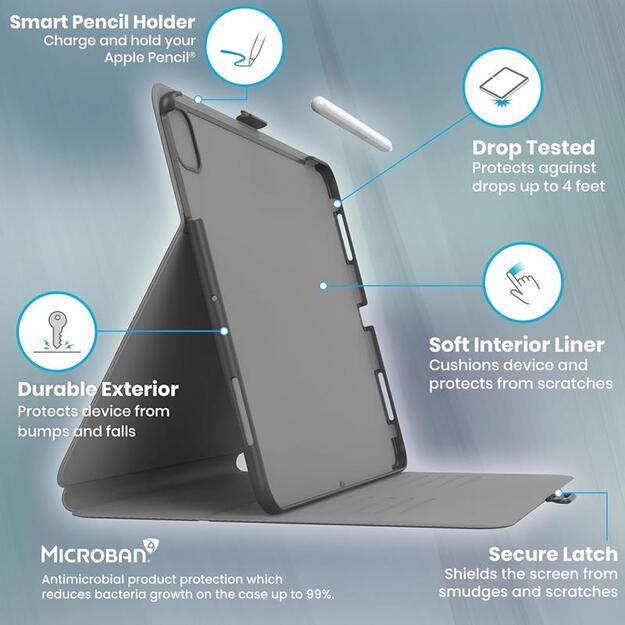 Speck Balance Folio – dėklas, skirtas iPad Pro 11 M4 (2024) (juodas) 21