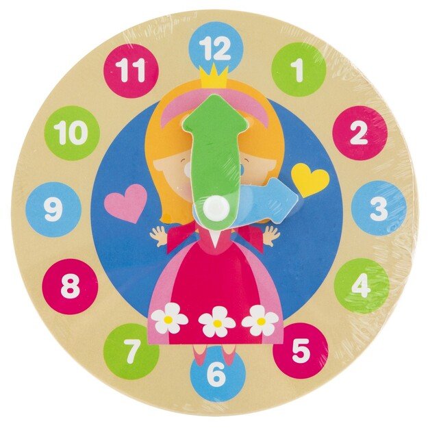 Mano pirmasis medinis laikrodis 14 cm Princesė