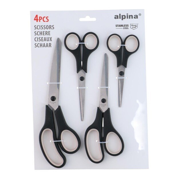 Alpina - Ergonomiškų nerūdijančio plieno žirklių rinkinys (4 dalys) 2
