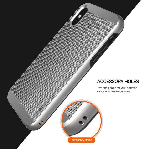 Obliq Slim Meta – dėklas, skirtas iPhone Xs / X (satino sidabro) 16