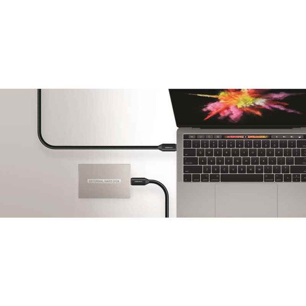 Momax Elite Link Type-C maitinimo laidas, 1 m (juodas)