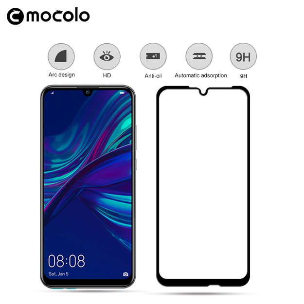 „Mocolo 3D 9H Full Glue“ – viso ekrano apsauga, skirta „Huawei P smart 2019“ / „Honor 10 Lite“ (juoda)