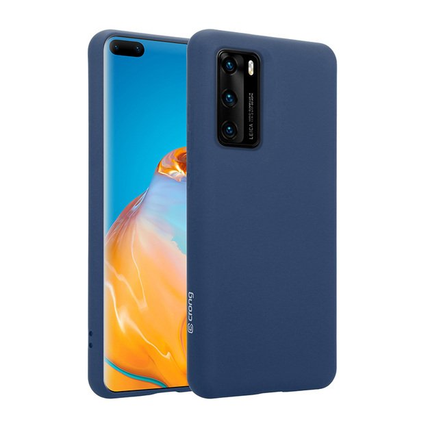Crong Color Cover – lankstus dėklas, skirtas Huawei P40 (mėlynas) 4