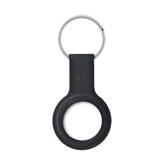 Crong silikoninis dėklas su raktų pakabu – apsauginis dėklas Apple AirTag raktų pakabukui (juodas) 11