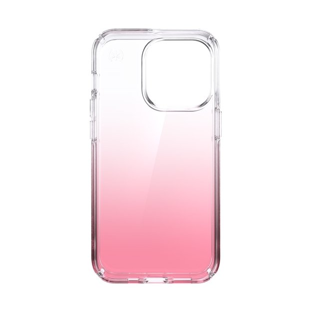 Speck Presidio Perfect-Clear + Ombre – iPhone 13 Pro dėklas su MICROBAN danga (Clear/Vintage Rose)