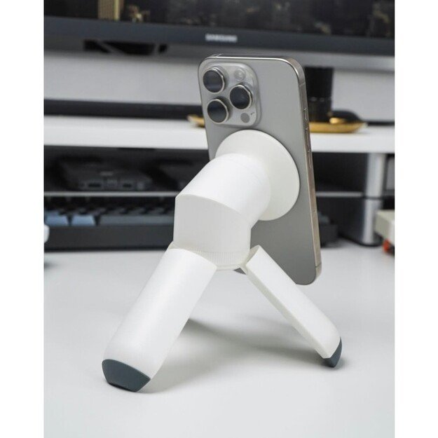 STM MagPod - iPhone TriPod su MagSafe suderinamumu - balta