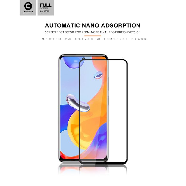 „Mocolo 2.5D Full Glue Glass“ – apsauginis stiklas, skirtas „Xiaomi Redmi Note 11 Pro“ / „Note 11 Pro Plus“ 