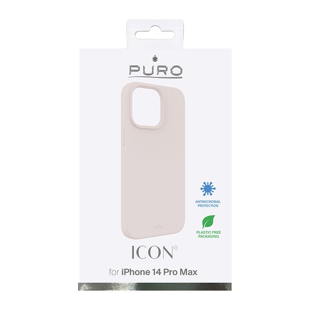 PURO ICON dangtelis – iPhone 14 Pro Max dėklas (rožinis smėlis) 12