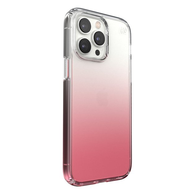 Speck Clear Presidio Perfect-Clear + Ombre – „iPhone 14 Pro Max“ skirtas dėklas su „MICROBAN“ („Clear / Vintage Rose Fade“)