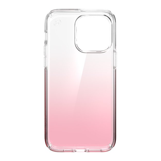 Speck Clear Presidio Perfect-Clear + Ombre – „iPhone 14 Pro Max“ skirtas dėklas su „MICROBAN“ („Clear / Vintage Rose Fade“)