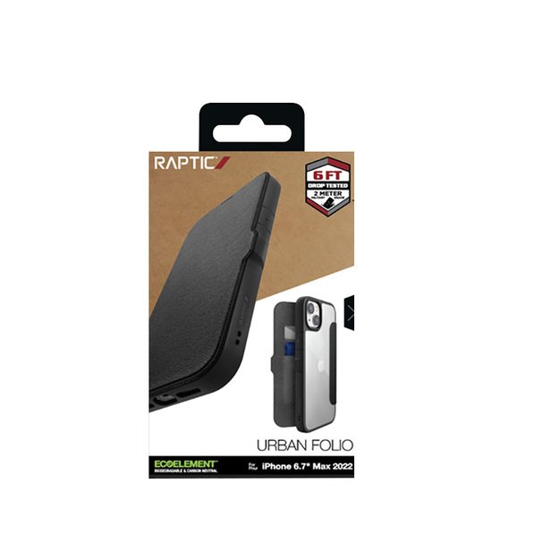 X-Doria Raptic Urban Folio – atverčiamas dėklas, skirtas iPhone 14 Plus (juodas) 16