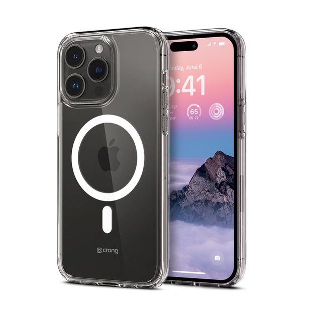 Crong Clear MAG Cover magnetinis dėklas, skirtas iPhone 14 Pro Max (skaidrus) 13