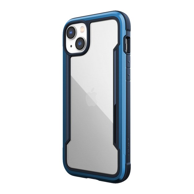 „X-Doria Raptic Shield“ – aliuminio dėklas, skirtas „iPhone 14 Plus“ (3 m, patikrintas kritimo metu) („Marine Blue“)