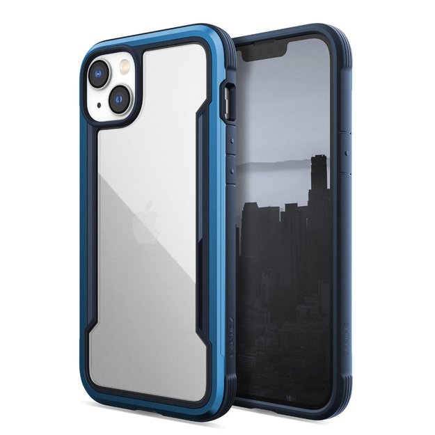 „X-Doria Raptic Shield“ – aliuminio dėklas, skirtas „iPhone 14 Plus“ (3 m, patikrintas kritimo metu) („Marine Blue“)