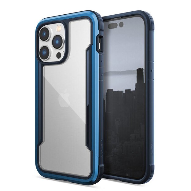 „X-Doria Raptic Shield“ – aliuminio dėklas, skirtas „iPhone 14 Pro Max“ (patikrintas kritimo metu 3 m) („Marine Blue“) 10