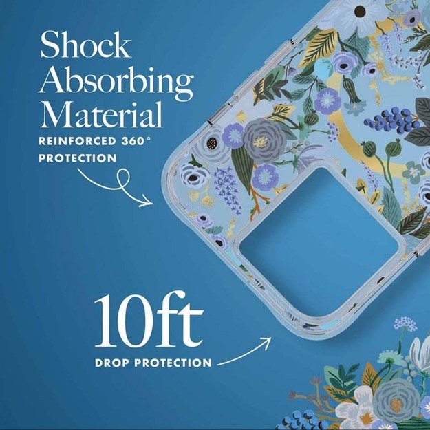 Šautuvų popierius skaidrus MagSafe – dėklas, skirtas iPhone 14 Pro Max (Garden Party Blue) 5