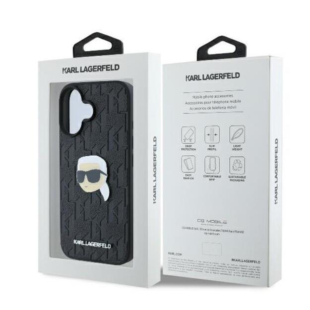 Karl Lagerfeld Monogram Karl Head Pin - Case for iPhone 16 (black) 8