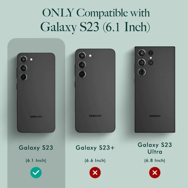 Skaidrus šautuvas – dėklas, skirtas Samsung Galaxy S23 (gluosnis) 20