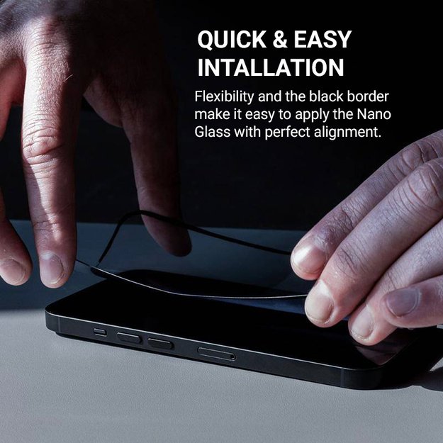 Crong Nano Glass – nedūžtantis hibridinis stiklas iPhone 16 / iPhone 15 10